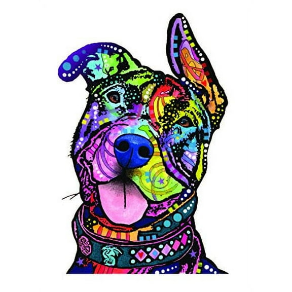 Enjoy It Dean Russo Pit Bull Car Sticker, Outdoor Rated Vinyl Sticker Decal for Windows, Bumpers, Laptops or Crafts