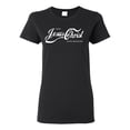 thumbnail image 1 of Enjoy Jesus Christ and Thou Shalt Never Thirst Coke Parody | Womens Inspirational/Christian Graphic T-Shirt, Black, Small, 1 of 3