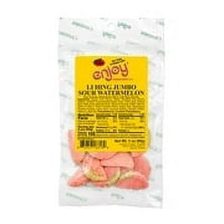 Enjoy Li Hing Jumbo Sour Watermelon (3 oz), Gummy Candy, Resealable Bag, Contains Phenylalanine