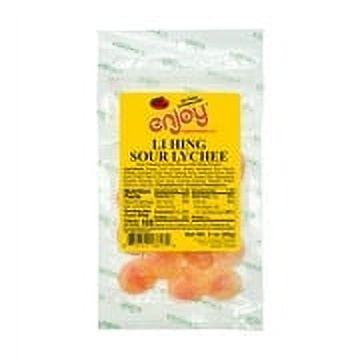 Enjoy Li Hing Sour Lychee (3 oz), Contains Phenylalanine, Resealable Bag, Gummy Candy