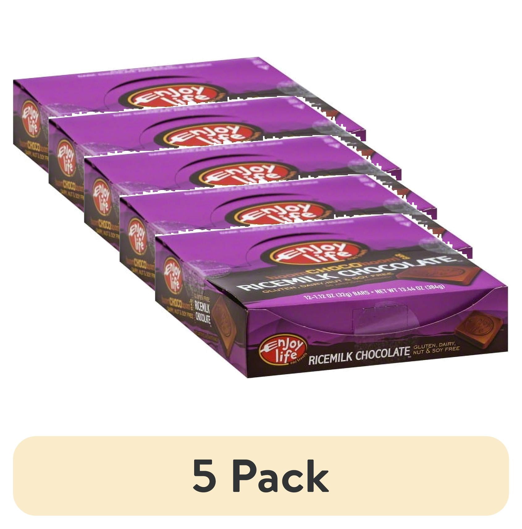 (5 pack) Enjoy Life Chocolate Bars, Ricemilk Dairy Free Chocolate