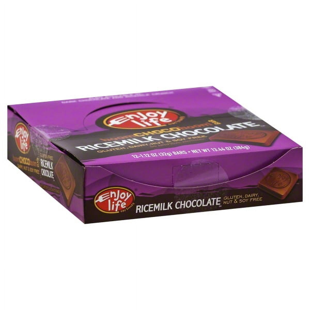 Enjoy Life Chocolate Bars, Ricemilk Dairy Free Chocolate Flavored Confectionary Bars, 12 Bars