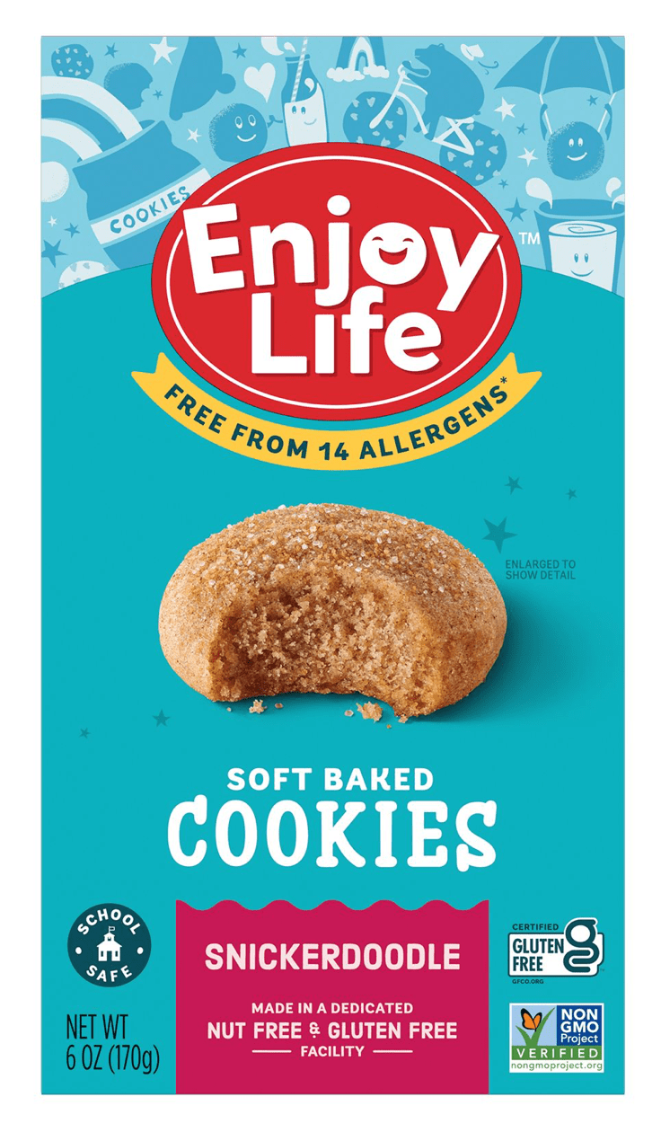 Enjoy Life Foods Gluten Free, Allergy Friendly Snickerdoodle Soft Baked Cookies, 6 oz, 1 ct