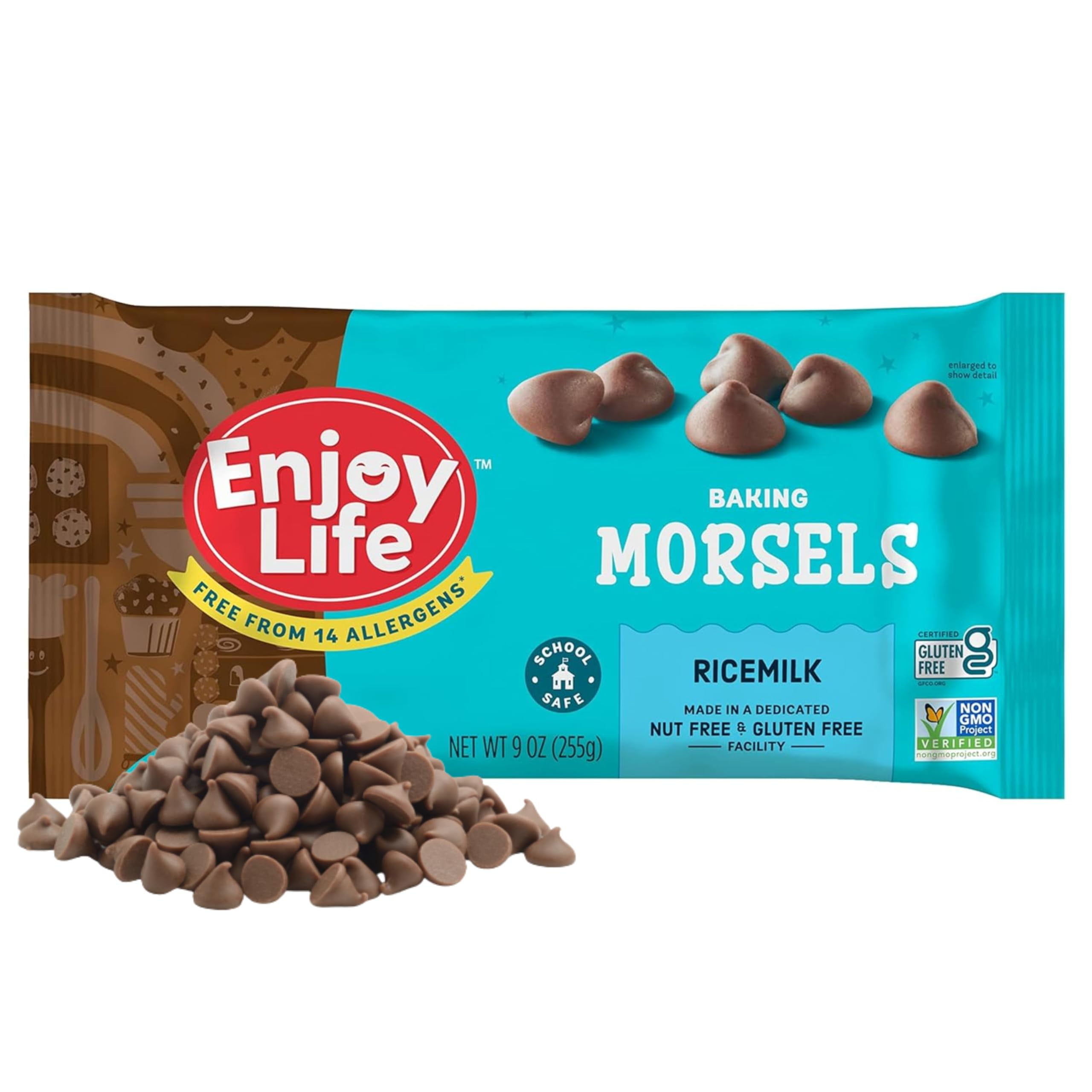 Enjoy Life Ricemilk Baking OIF8 Morsels, 9 oz Bag