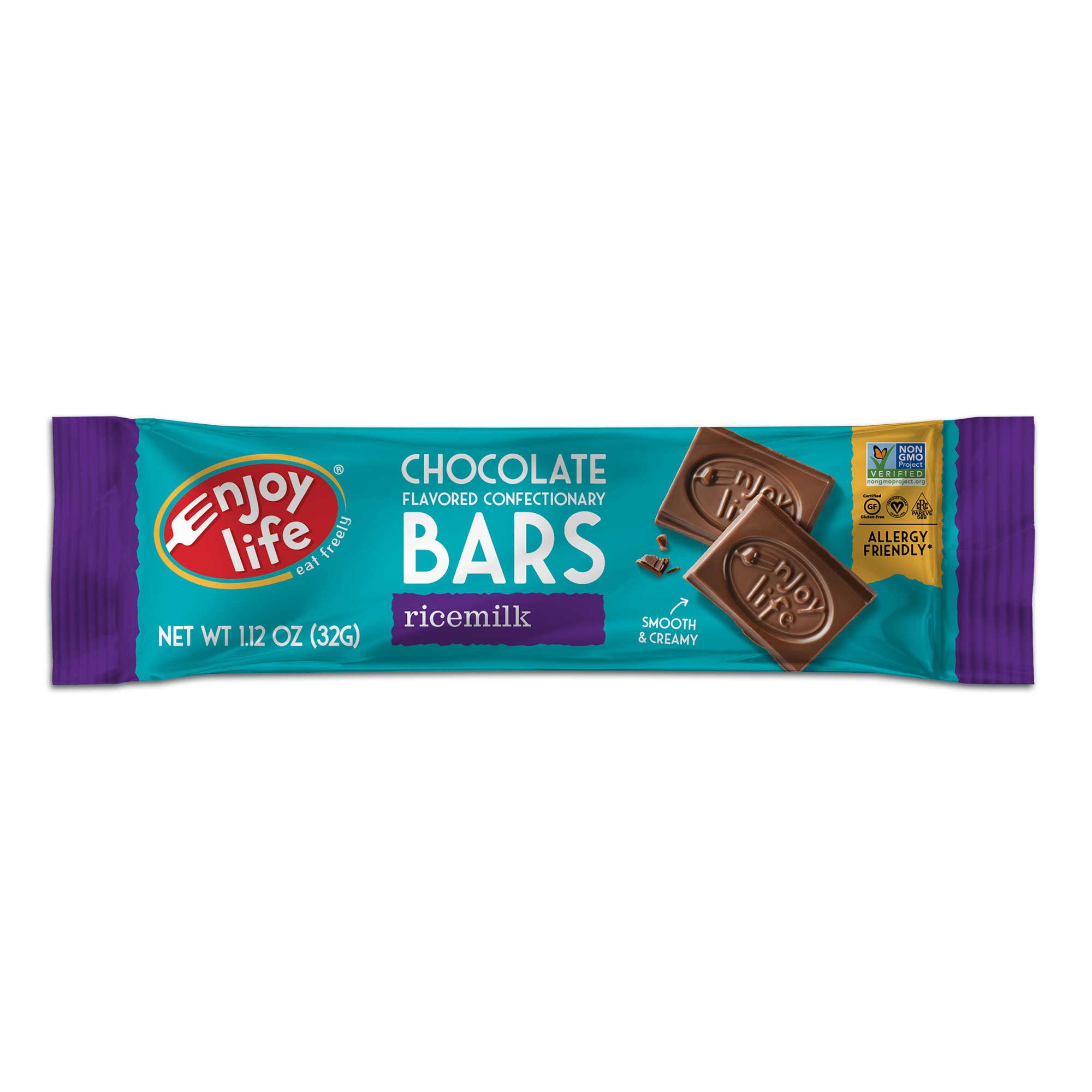 Enjoy Life Ricemilk Chocolate Bars, 1.12 Ounce 12 per case