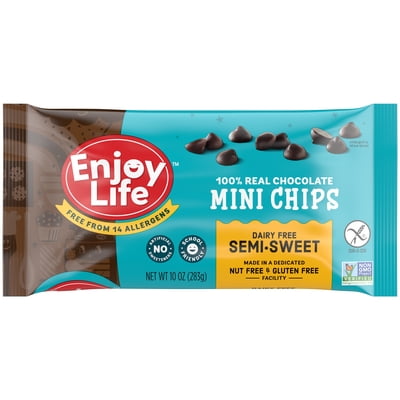 Enjoy Life Allergy Friendly, Dairy Free Semi-Sweet Mini Baking Chocolate Chips, 10 oz