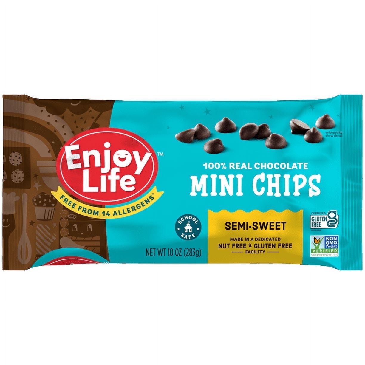 Enjoy Life Foods, Mini Chips, Semi-Sweet Chocolate, 10 oz Pack of 3