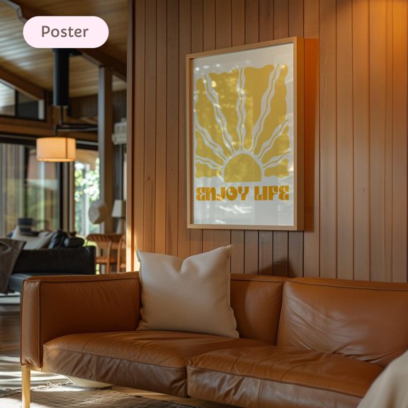 Enjoy Life Sunshine Poster, Unframed Paper Poster 8x10in