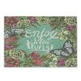 thumbnail image 1 of Enjoy the Little Things Cutting Board, Sketch of Spring with Butterflies Grunge Design Uplifting Phrase, Decorative Tempered Glass Cutting and Serving Board, Small Size, Multicolor, by Ambesonne, 1 of 1