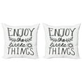 thumbnail image 1 of Ambesonne Saying Throw Pillow Cover 2 Pack, Sun with Laurel Leaf, 18", Black and White, 1 of 2