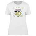 thumbnail image 1 of Enjoy Love Peace Juice T-Shirt Women -Image by Shutterstock, Female Medium, 1 of 2