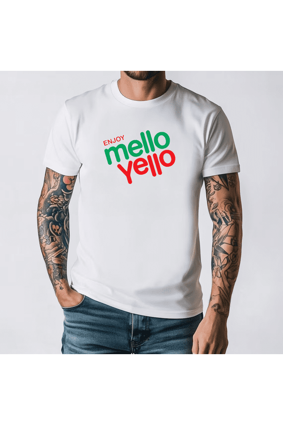 Enjoy Mello Yello Citrus Soda Pop Beverage Logo Graphic Unisex T-Shirt, S-3XL