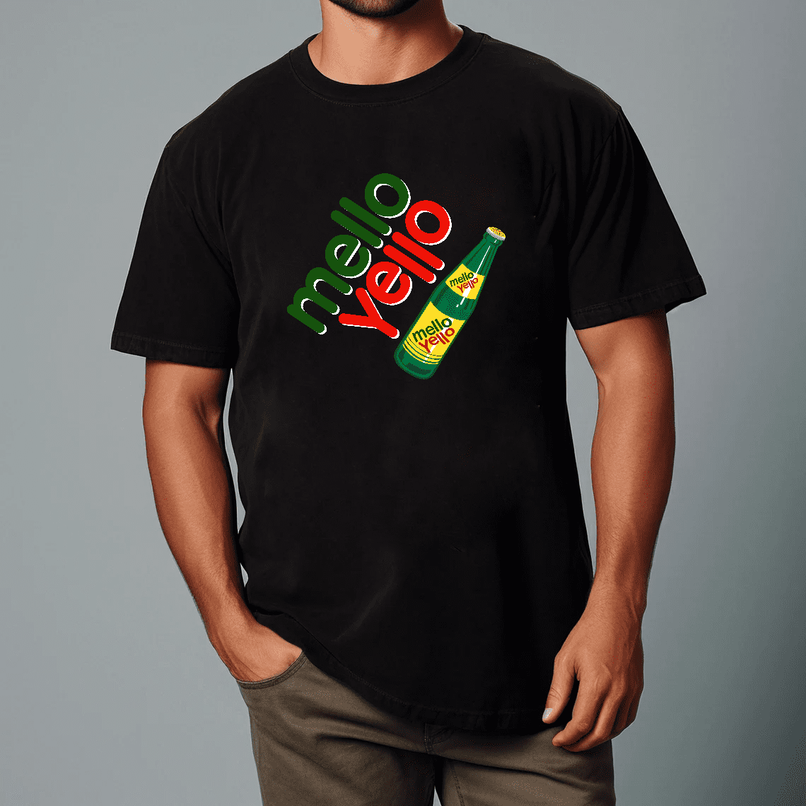 Enjoy Mello Yello Retro Soda Pop Drink Graphic For Men's Unisex T-shirt ...
