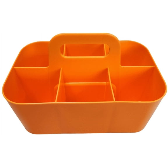 Enjoy Organizer 6-Compartment Desktop Organizer, Orange, 1 Pack