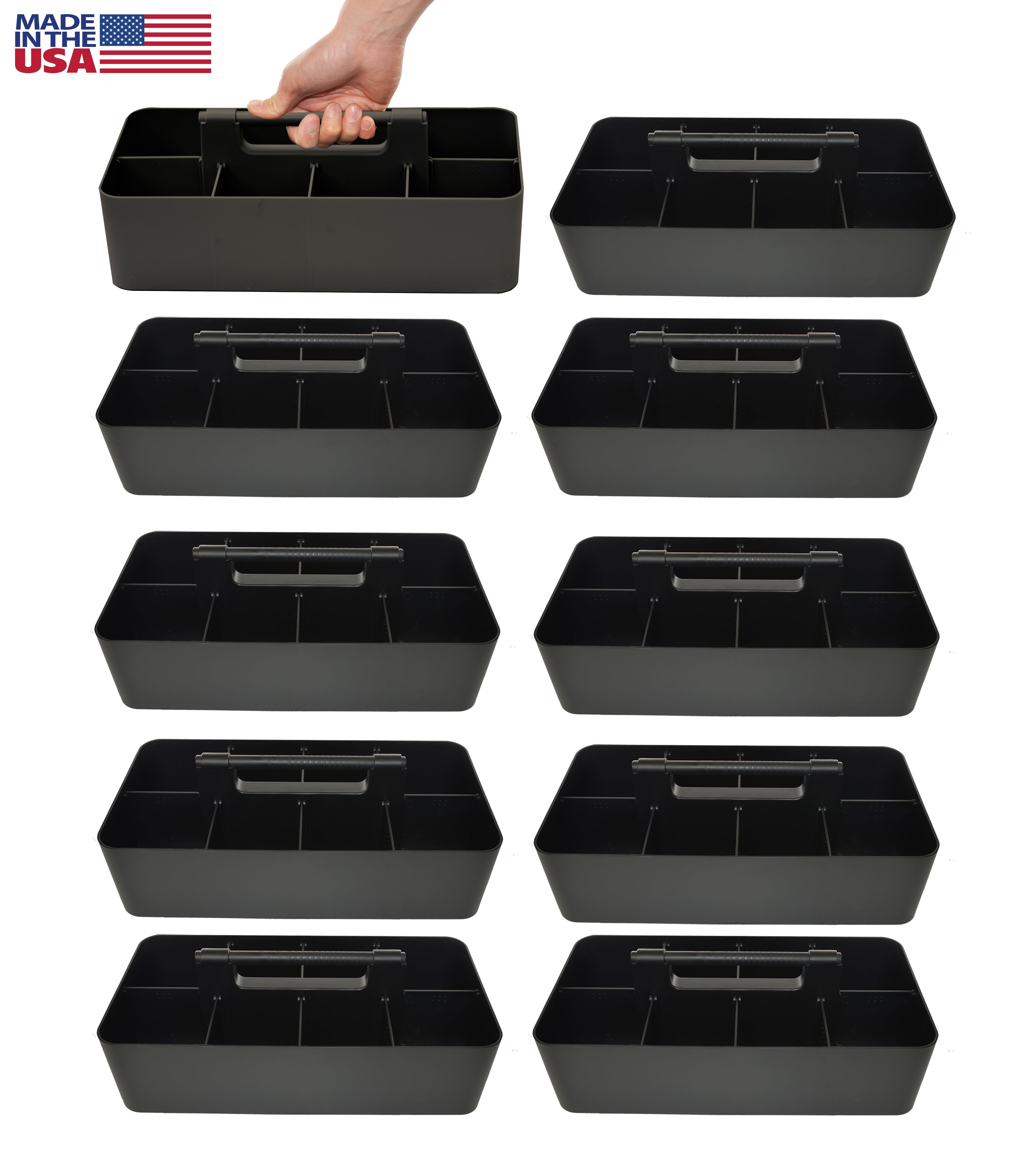 Enjoy Organizer Plastic 8-Compartment Desktop Organizer, 10 Count, 1 Pack