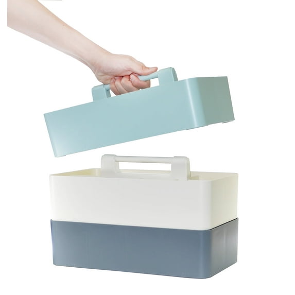 Enjoy Organizer Portable Caddy, DIY Dividers, 8 Compartments, School Office Supplies Home Business Organizer,Portable Basket with Handle Storage Organizer Modern Made in USA 3 PACK