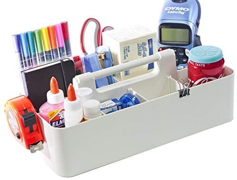 Enjoy Organizer - Portable Divided Storage Caddy -Made in USA (Ivory)