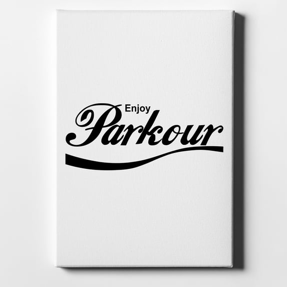 Enjoy Parkour - 8" x 10" - Decorative Canvas Wall Art - White Edge - 5/8" Gallery Wrapped