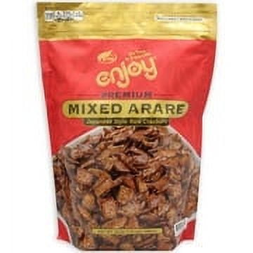 Enjoy Premium Mix Arare (24 oz), Resealable Bag, Rice Cracker, Contains Soy, Wheat, and Fish