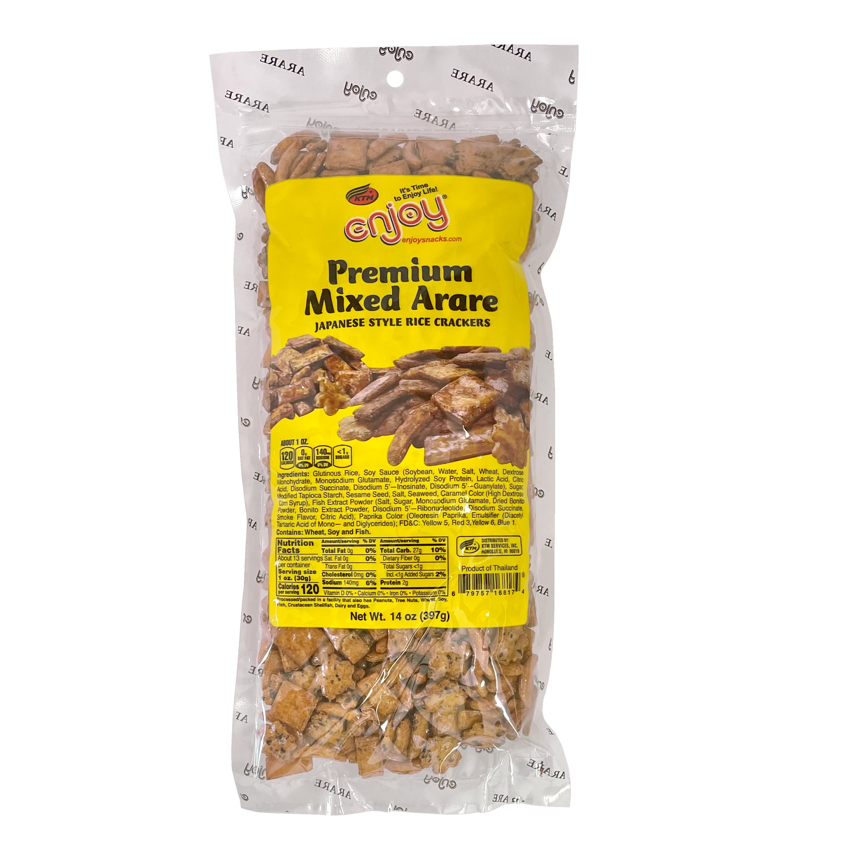 Enjoy Premium Mixed Arare Rice Cracker, 14 oz
