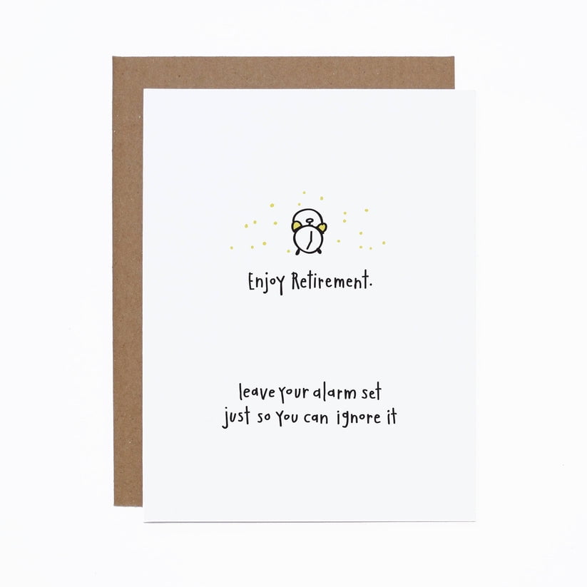 Enjoy Retirement Greeting Card Fun and Distinctive Design with Humorous Message Blank Inside, Envelope Included Perfect for Retirement Celebrations