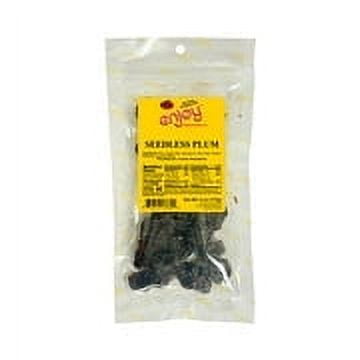Enjoy Seedless Plum (6 oz), Resealable Bag, Wet Juicy Fruit, Contains Phenylalanine