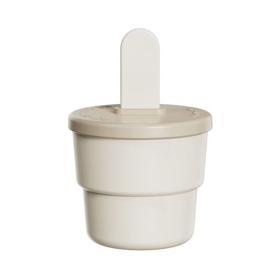 Enjoy Summer Life Silicone Ice Cream Cup Molds, Reusable Dessert Bowl for Frozen Treats and Sorbet, Easy-Release DIY Ice Cream Ball Maker for Home Use #0762 White