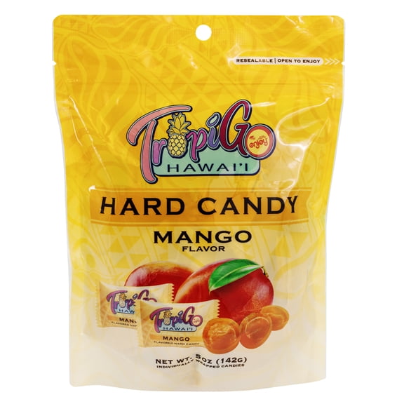 Enjoy TGH Mango Hard Candy (5 oz), Hard Candy, Resealable Bag, No Allergens