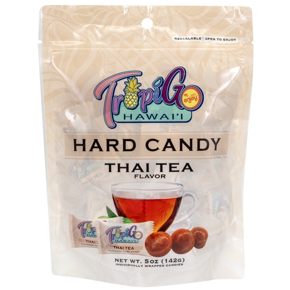 Enjoy TGH Thai Tea Hard Candy (5 oz), Resealable Bag, Hard Candy ,No Allergens