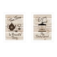 thumbnail image 1 of TrendyDecor4U Enjoy Tea Time 2-Piece Vignette By Millwork Wall Art V421-712W, 1 of 4