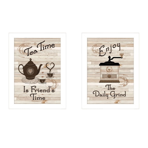 TrendyDecor4U Enjoy Tea Time 2-Piece Vignette By Millwork Wall Art V421-712W
