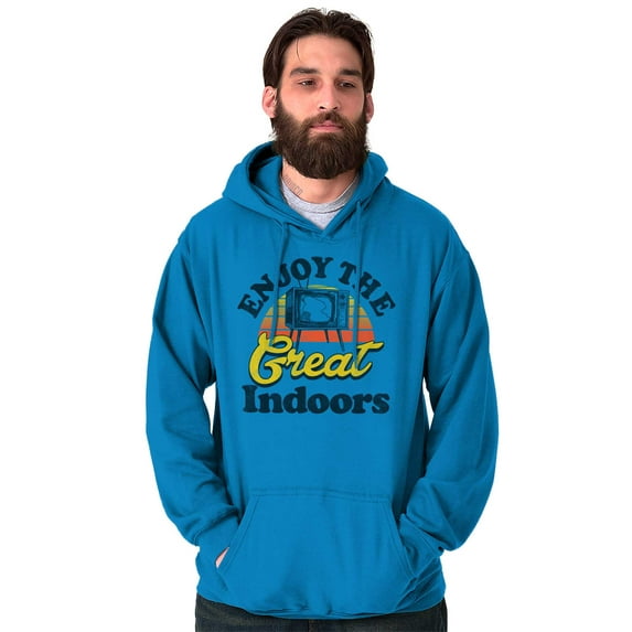 Enjoy The Great Indoors Vintage TV Hoodie Sweatshirt Women Men Brisco Brands M