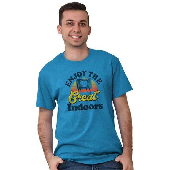 Enjoy The Great Indoors Vintage TV Men's Graphic T Shirt Tees Brisco Brands M