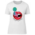 thumbnail image 1 of Enjoy The Journey Lips & Earth T-Shirt Women -Image by Shutterstock, Female XX-Large, 1 of 4