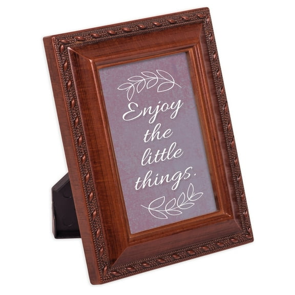 Enjoy The Little Things 2 x 3 Woodgrain Finish Rope Magnetic Tiny Photo Frame