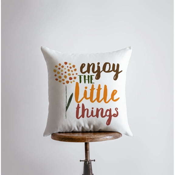 Enjoy The Little Things | Gift for Her | Gift for Mom | Personalized Gift | Throw Pillow | Couch Pillows | Modern Home Decor | Mom Gift
