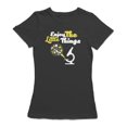 thumbnail image 1 of "Enjoy The Little Things" Science Quote, Microscope Women Black T-Shirt, Female XX-Large, 1 of 4