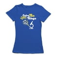 thumbnail image 1 of "Enjoy The Little Things" Science Quote, Microscope Women Royal Blue T-Shirt, Female x-Large, 1 of 4