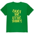 thumbnail image 1 of Enjoy The Little Things Youth T Shirt Irish Green YMD, 1 of 1