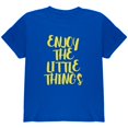 thumbnail image 1 of Enjoy The Little Things Youth T Shirt Royal YSM, 1 of 1