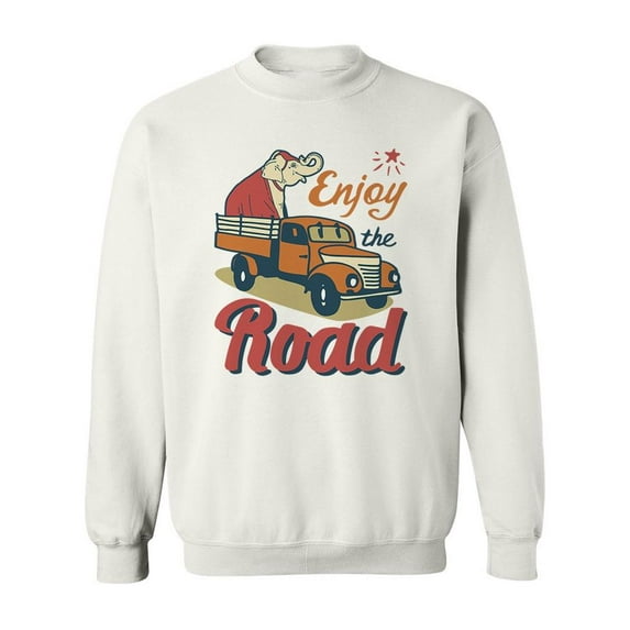 Enjoy The Road Elephant In Truck Sweatshirt Men -Image by Shutterstock, Male XX-Large