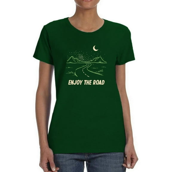 Enjoy The Road T-Shirt Women -Smartprints Designs, Female 3X-Large