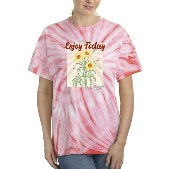Enjoy Today Sunflowers Tie Dye Cyclone Women -Image by Shutterstock, Female x-Large