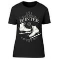 thumbnail image 1 of Enjoy Winter, Ice Skates T-Shirt Women -Image by Shutterstock, Female Small, 1 of 2