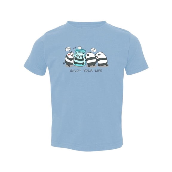 Enjoy Your Life Panda T-Shirt Toddler -Image by Shutterstock, 4 Toddler