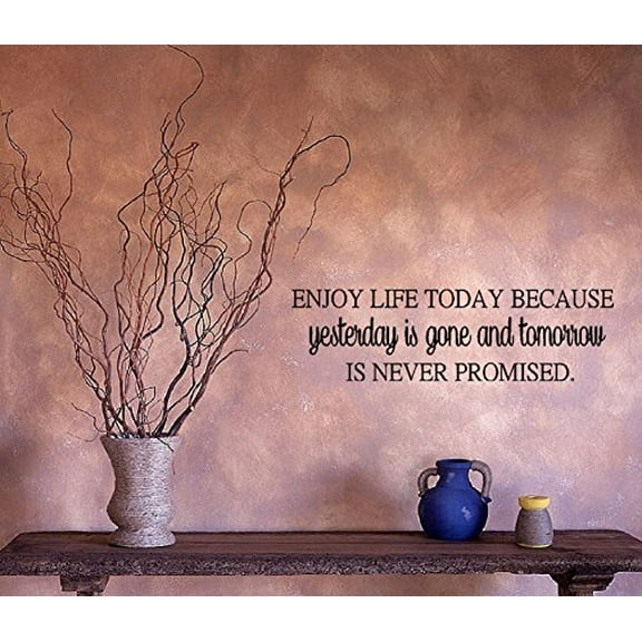 Enjoy life today #2 ~ HOME DECOR, Wall Decal 8" x 28"