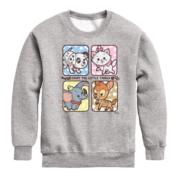 Disney - Toddler & Youth Crewneck Fleece Sweatshirt Graphic Long Sleeve Fleece Sweatshirt