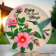 Enjoy the Small Things Hummingbird Stepping Stone, 9.5 Decorative Garden Appreciation Gift
