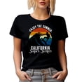 thumbnail image 1 of Enjoy the Summer, California Super Surfer - Surfing Enthusiast, Black T-Shirt, XL, 1 of 5