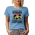 thumbnail image 1 of Enjoy the Summer, California Super Surfer, Surfing Enthusiast or Lover, Baby Blue T-Shirt, Large, 1 of 5